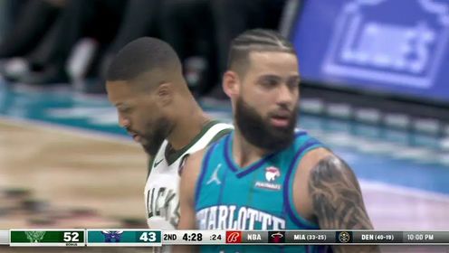 《NBA全场集锦》【回放】雄鹿vs黄蜂第2节英文原声回放