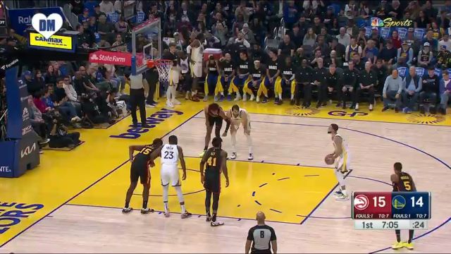 老鹰vs勇士第1节英文原声回放