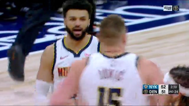 NBA常规赛：尼克斯vs掘金第2节中文解说回放