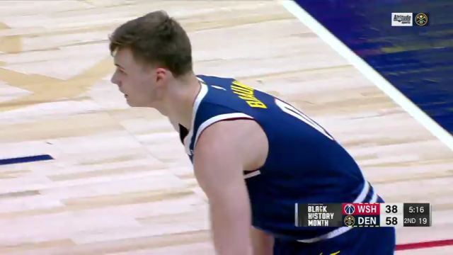 NBA常规赛：奇才vs掘金第2节中文解说回放