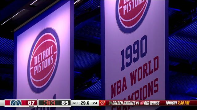 NBA常规赛：奇才vs活塞第3节英文原声回放