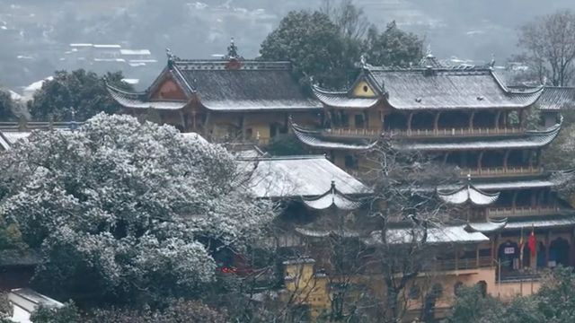 重庆中心城区下雪了!南岸南山上已经白茫茫一片