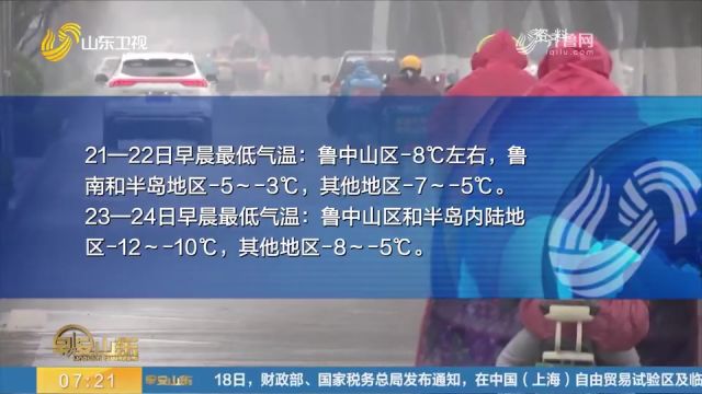 降温来了!山东将迎寒潮、雨雪和大风降温天气,最大降温幅度16℃