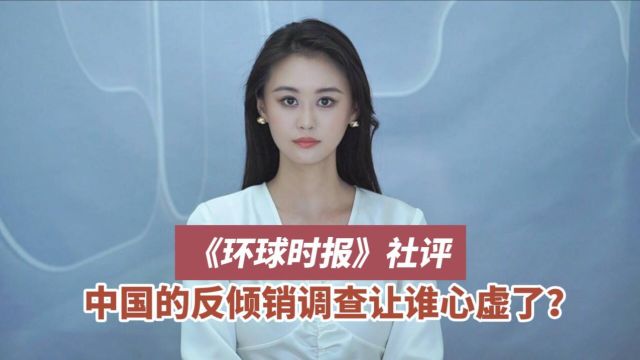 环球时报社评:中国的反倾销调查让谁心虚了?