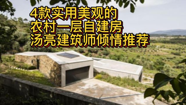 4款实用美观的农村一层自建房,汤亮建筑师倾情推荐