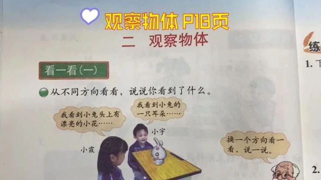 10 观察物体 P18页