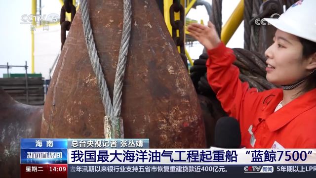 万吨平台海上安装ⷨ€…探访 最大海洋油气工程起重船“蓝鲸7500”