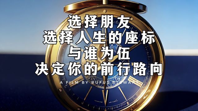 选择朋友,选择人生的座标:与谁为伍,决定你的前行路向