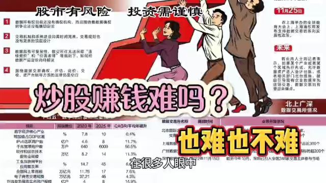 炒股赚钱难吗?也难也不难