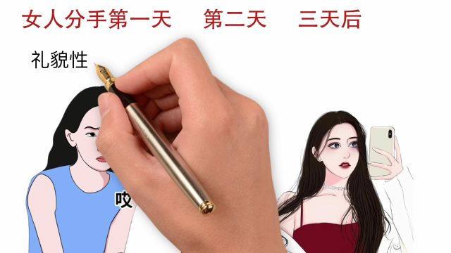 用一幅画展示女人分手后的心路历程,太精辟了