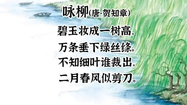 挑战古诗词学习第9天—春天的古诗—《咏柳》