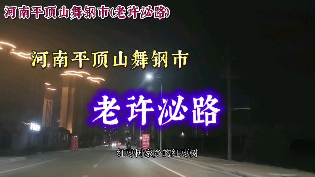 河南平顶山舞钢市:老许泌路!