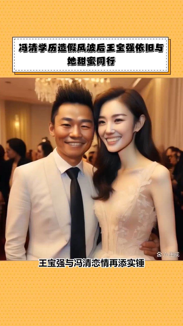 冯清学历造假风波后,王宝强依旧与她甜蜜同行