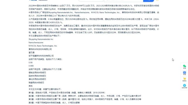 中国纳米勃姆石市场现状研究分析与发展前景预测报告2024年