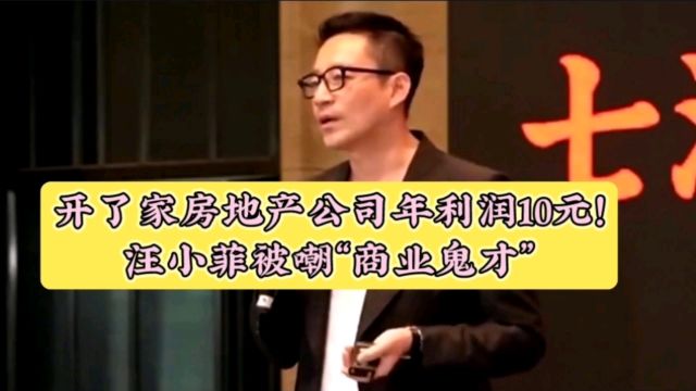 开了家房地产公司年利润10元!汪小菲被嘲“商业鬼才”