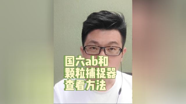 教你三种区分国六a和国六b车型的方法和一个查看车型有没有颗粒捕捉器的方法