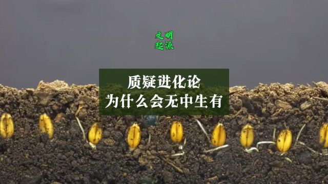 质疑进化论:为什么会无中生有?