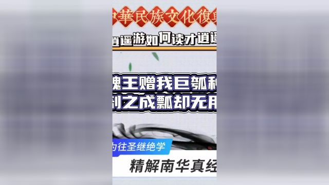 魏王赠我巨瓠种,剖之成瓢却无用.