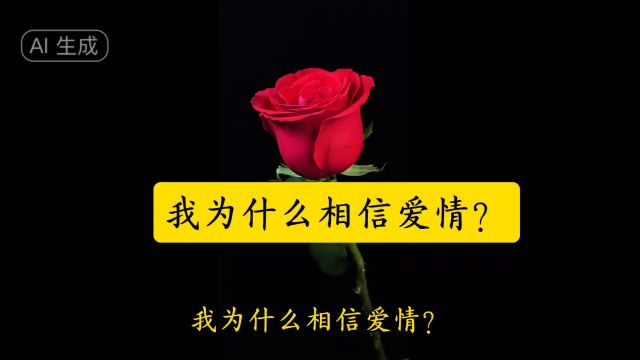 我为什么相信爱情?