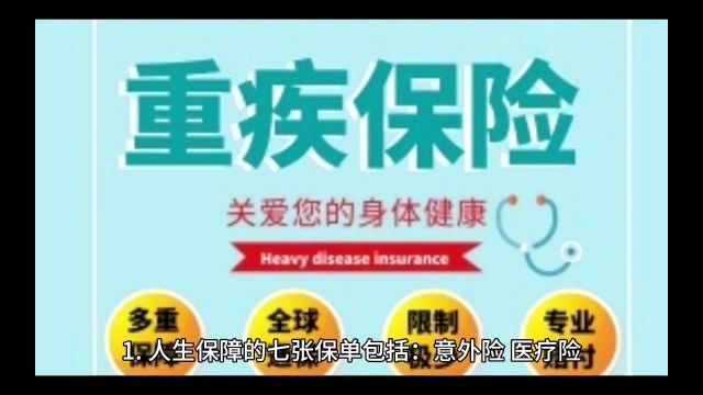 【必看】人生七大保单,你配齐了吗?