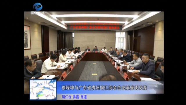 穆嵘坤与广东省贵州铜仁商会企业家座谈交流