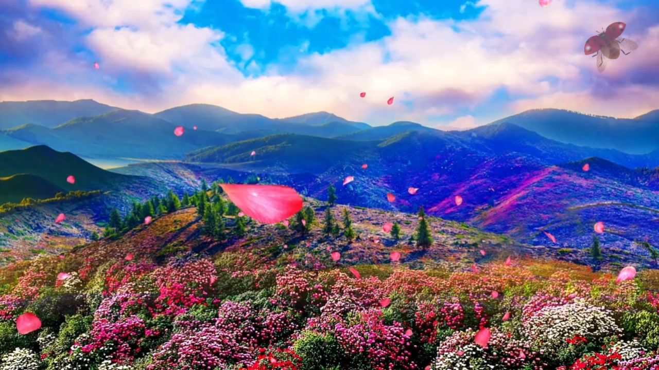 彩云之南 歌曲云南纳西民族舞台演出晚会节目大屏幕高清led背景视频