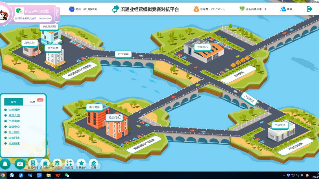 精创云创新创业流通业经营模拟竞赛对抗平台基础教程5：两种销售渠道的介绍_高清