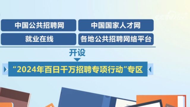 2024年百日千万招聘专项行动 ,首周推出4个线上招聘专场