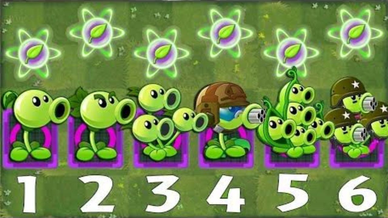 【植物大战僵尸2】所有豌豆植物与强势植物×5能量豆vs高阶皇家巨人