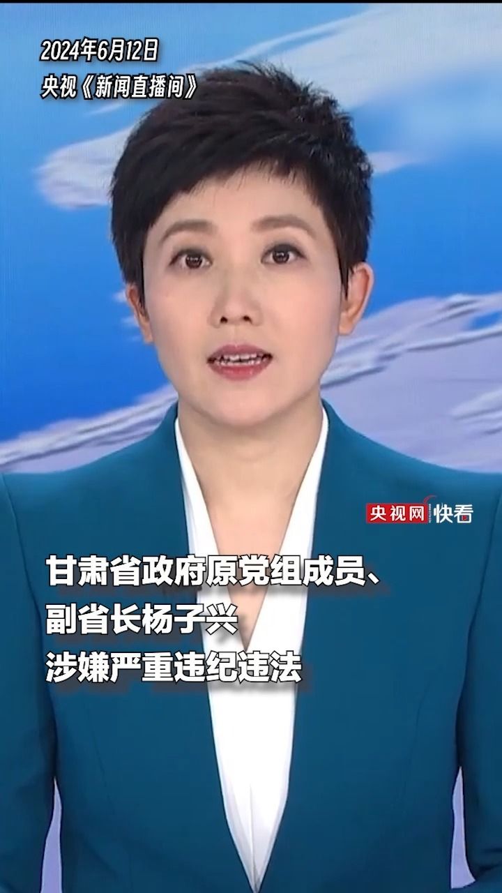 副省长杨子兴正接受调查(6月12日央视《新闻直播间》)