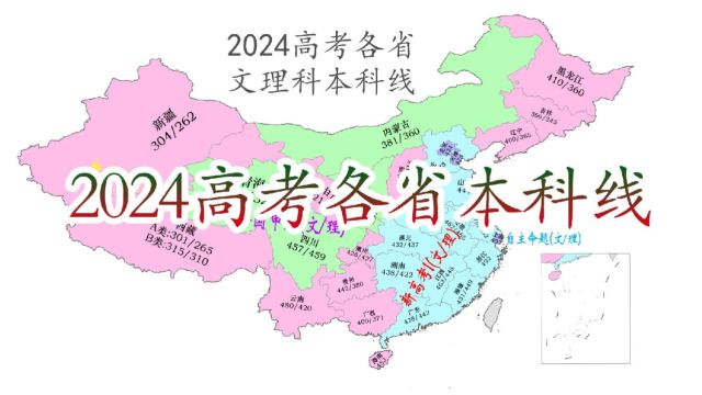 2024高考各省本科分数线