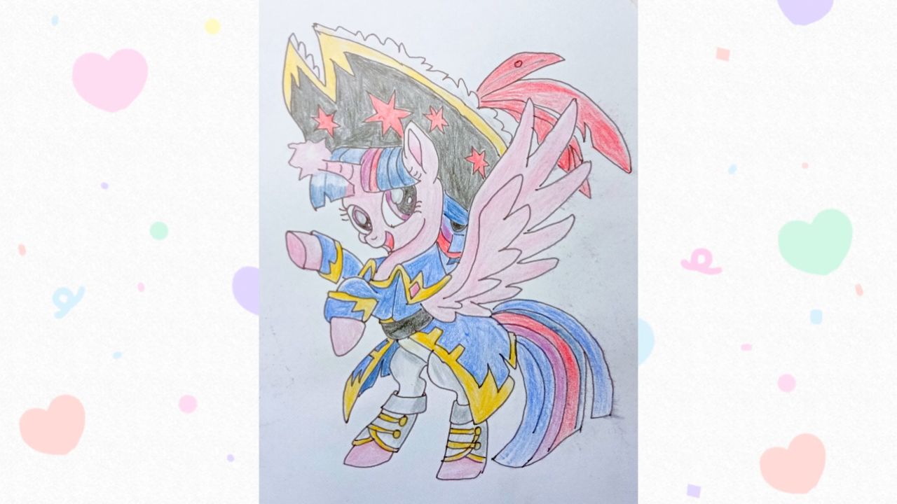 妈妈画的小马宝莉紫悦公主vs我画的小马宝莉紫悦公主