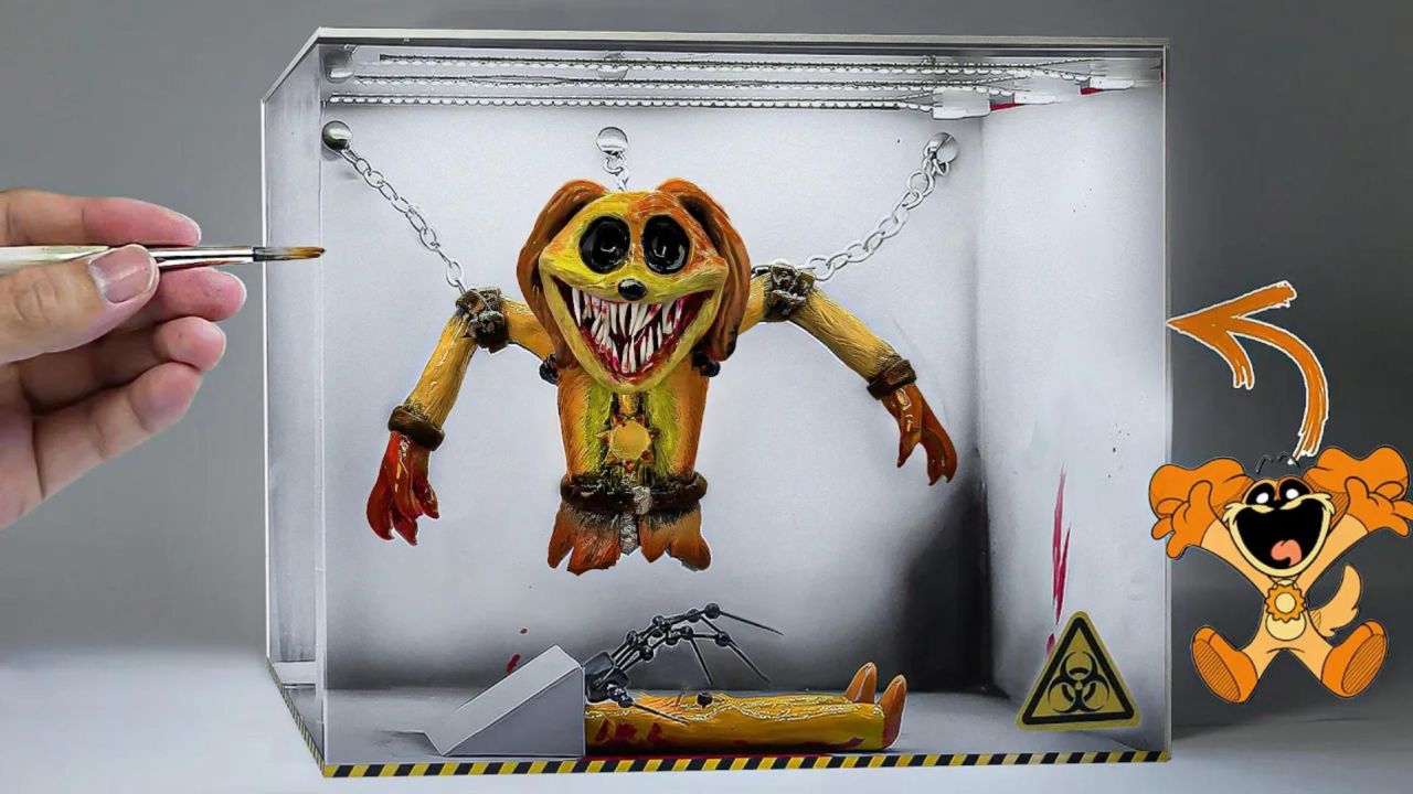 使用粘土制作怪物手办