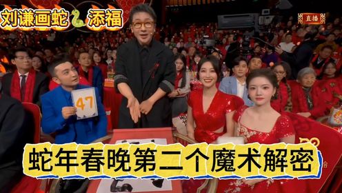 刘谦蛇年春晚第二个魔术揭秘,画蛇添福#魔术教学#尼格买提#2025年春晚魔术_高清1080P在线观看平台_腾讯视频