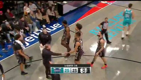 《布鲁克林篮网》NBA常规赛：黄蜂vs篮网第1节中文解说回放