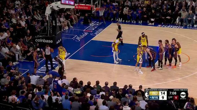 NBA季后赛：步行者vs尼克斯第1节中文解说回放