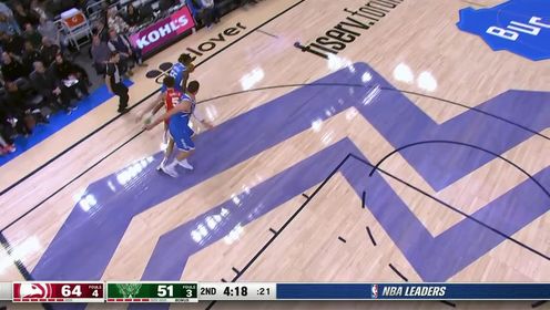 《密尔沃基雄鹿》【回放】NBA常规赛：老鹰vs雄鹿第2节英文解说回放