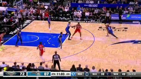《NBA全场集锦》NBA常规赛：鹈鹕vs魔术第4节中文解说回放