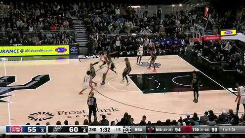 《圣安东尼奥马刺》NBA常规赛：活塞vs马刺第2节英文原声回放