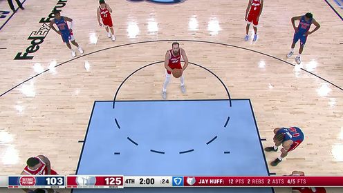 《NBA全场集锦》【回放】NBA常规赛：活塞vs灰熊第4节英文原声回放