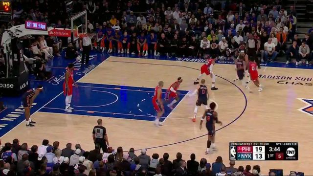 NBA季后赛：76人vs尼克斯英文原声全场回放