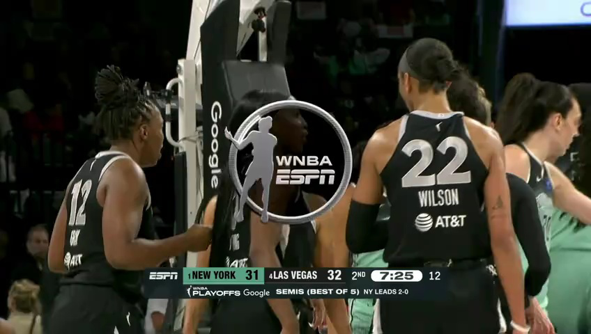 自由人vs王牌 WNBA季后赛：纽约自由人vs拉斯维加斯王牌第2节英文原声回放