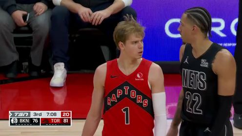 《多伦多猛龙》【回放】NBA常规赛：篮网vs猛龙第3节英文原声回放