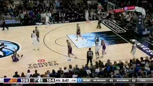 《NBA全场集锦》【回放】NBA常规赛：太阳vs森林狼第4节英文原声回放