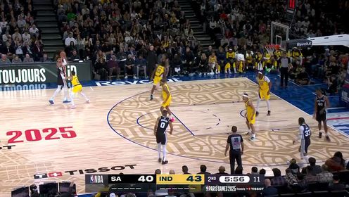 《NBA全场集锦》【回放】NBA常规赛：马刺vs步行者第2节英文原声回放