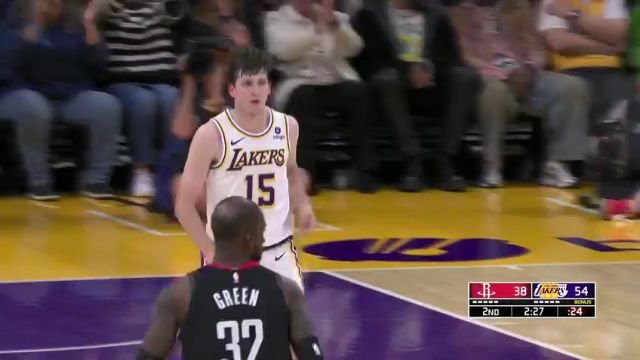 NBA常规赛：火箭vs湖人第2节英文原声回放