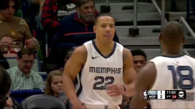 NBA常规赛：灰熊vs鹈鹕第1节英文原声回放