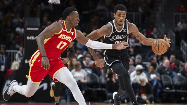 篮网vs老鹰精华纯享 杨空砍30+9布里奇斯中投准绝杀