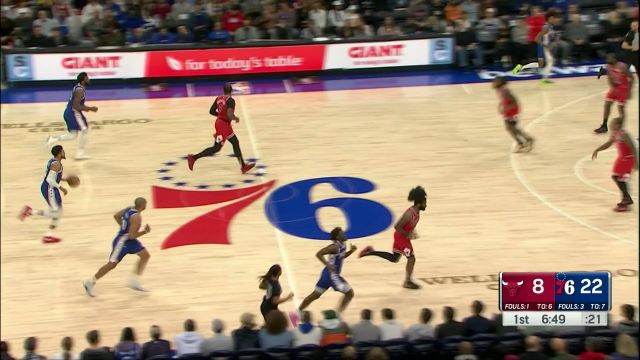 哈里斯vs公牛集锦 全场13中9高效进攻撕裂对手防线