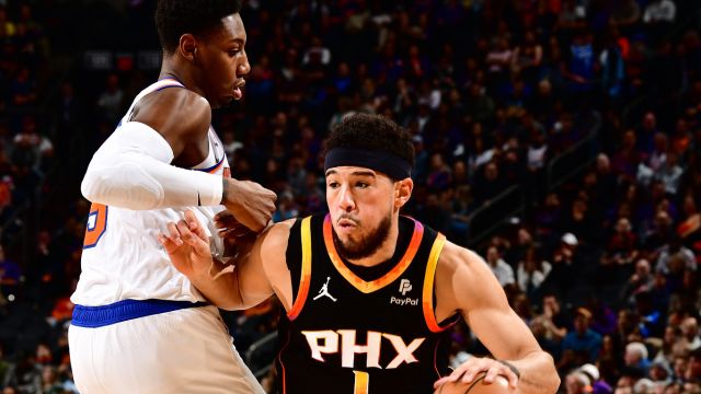 布克vs尼克斯集锦 全场28+2+9突破快下难挽颓势